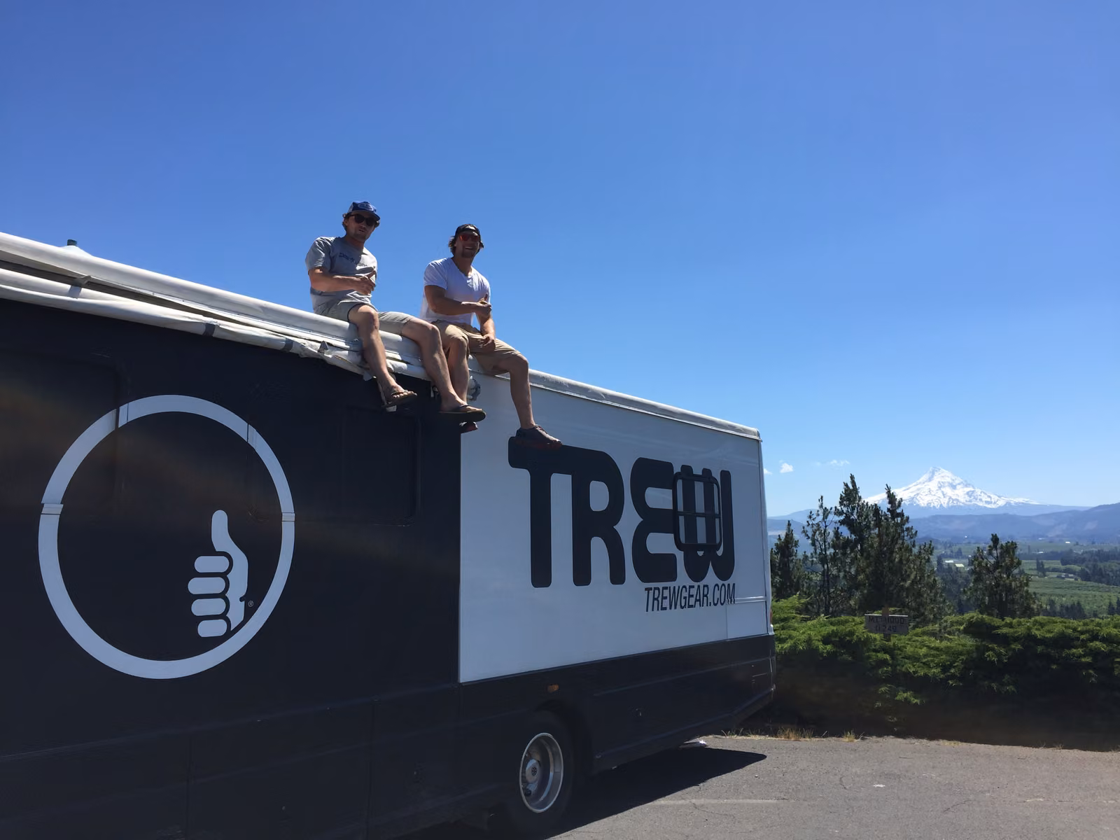 People with sky, hills, Portland, Oregon
