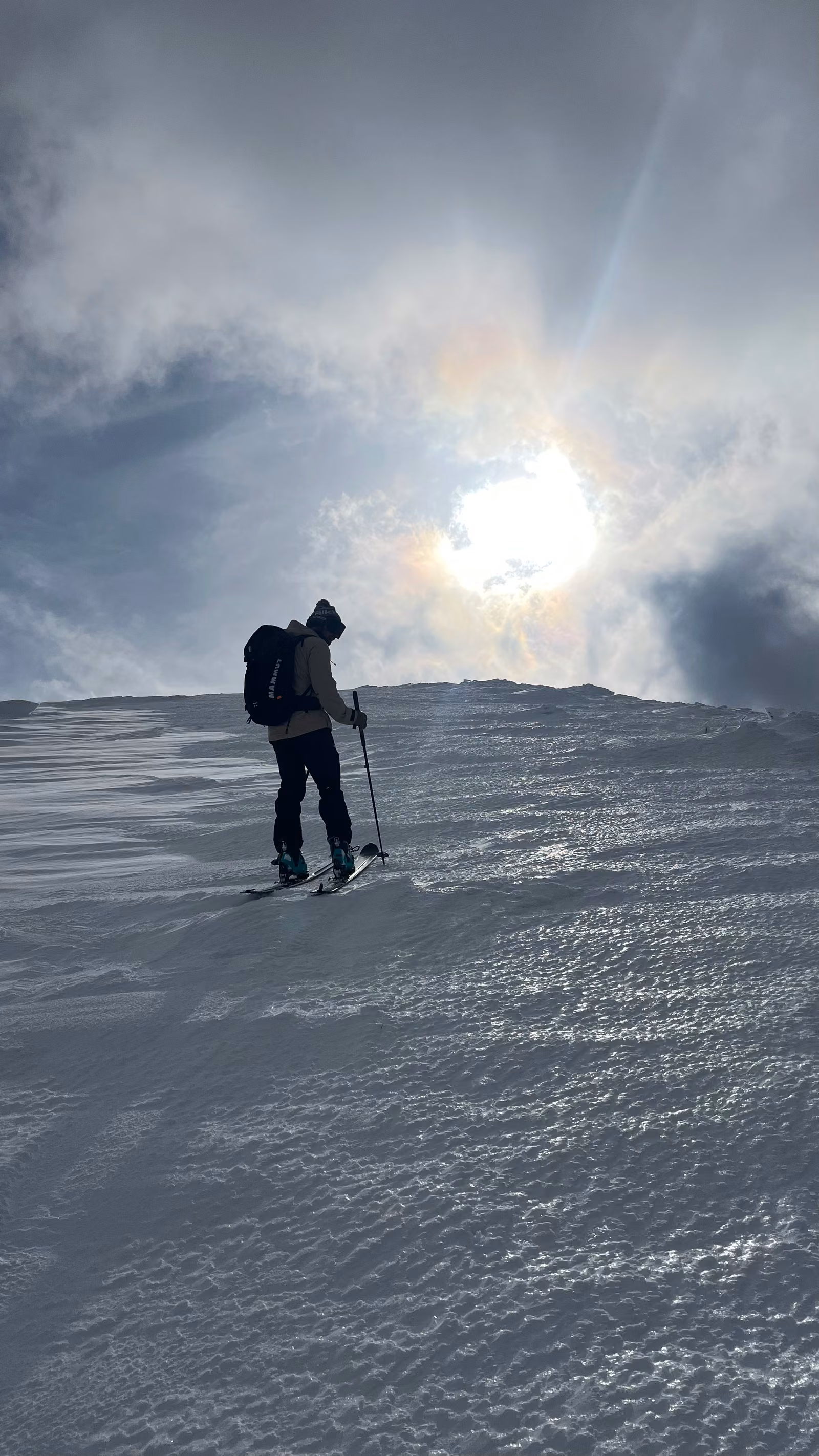 People with sky, snow, Hokkaido, Japan