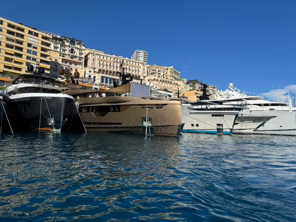 A yacht, sky, Port Hercule, Monaco