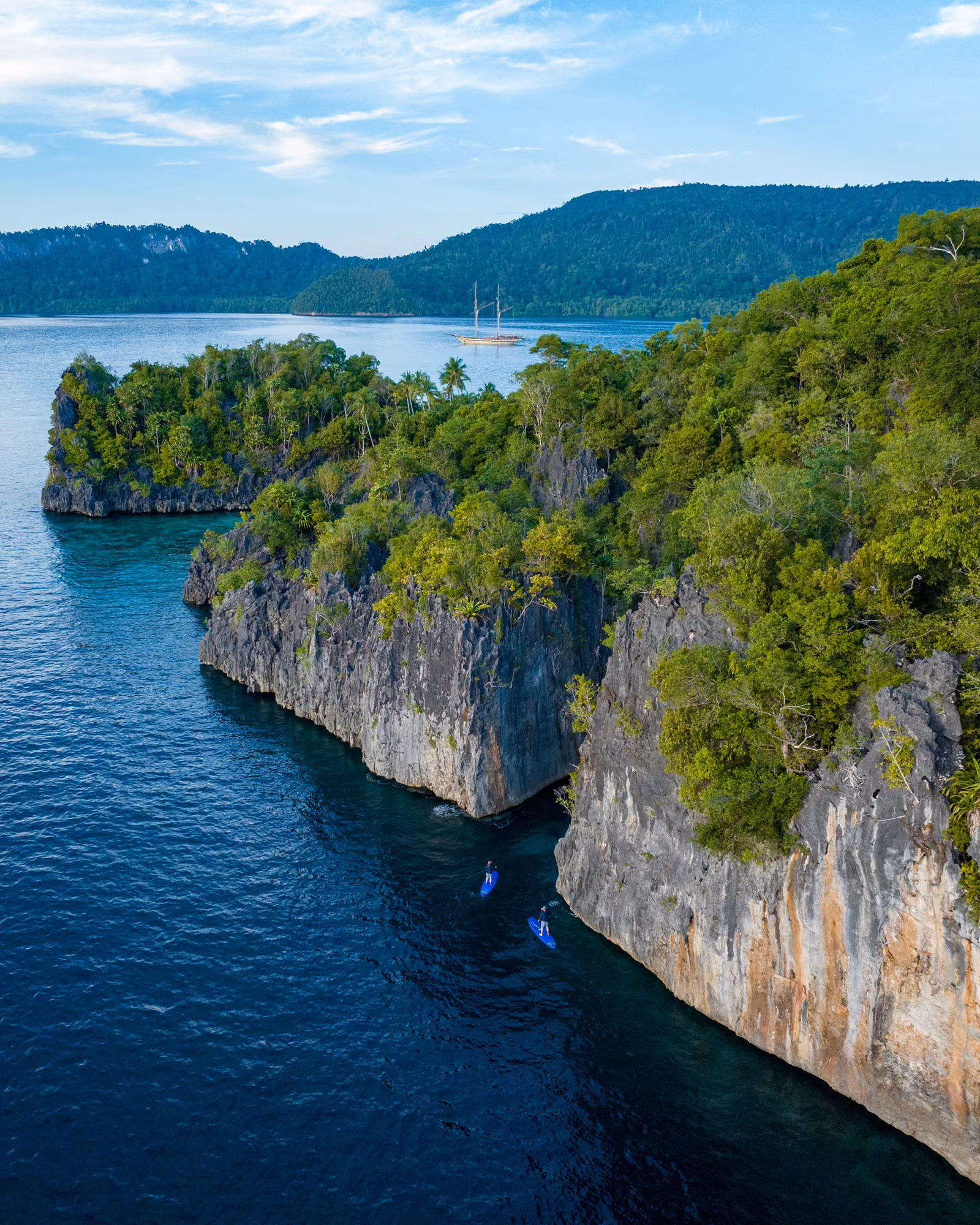 Sky, cliffs, Raja Ampat, Indonesia