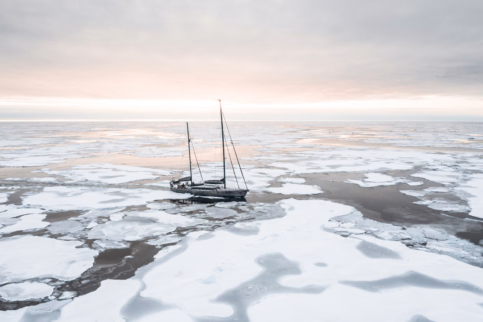 A sailboat, Arctic Ocean