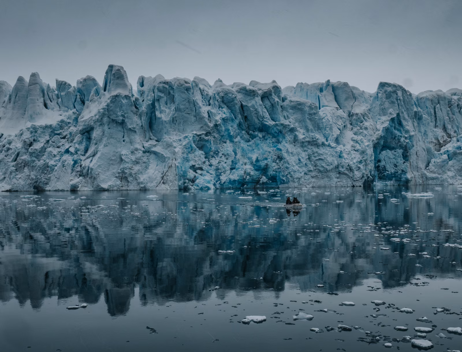Ice, a glacier, Atomfjella, Svalbard