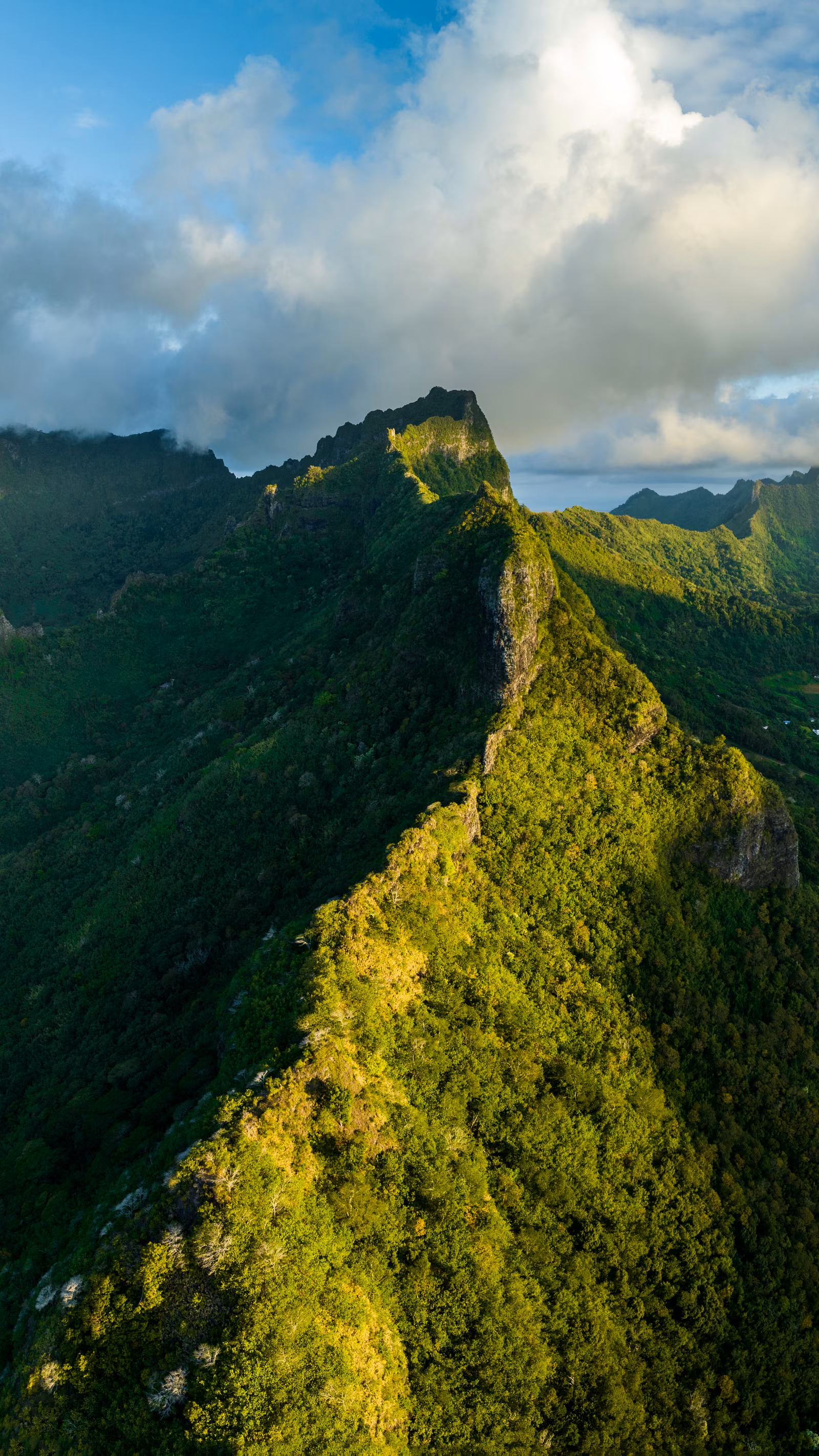 Sky, hills, French Polynesia