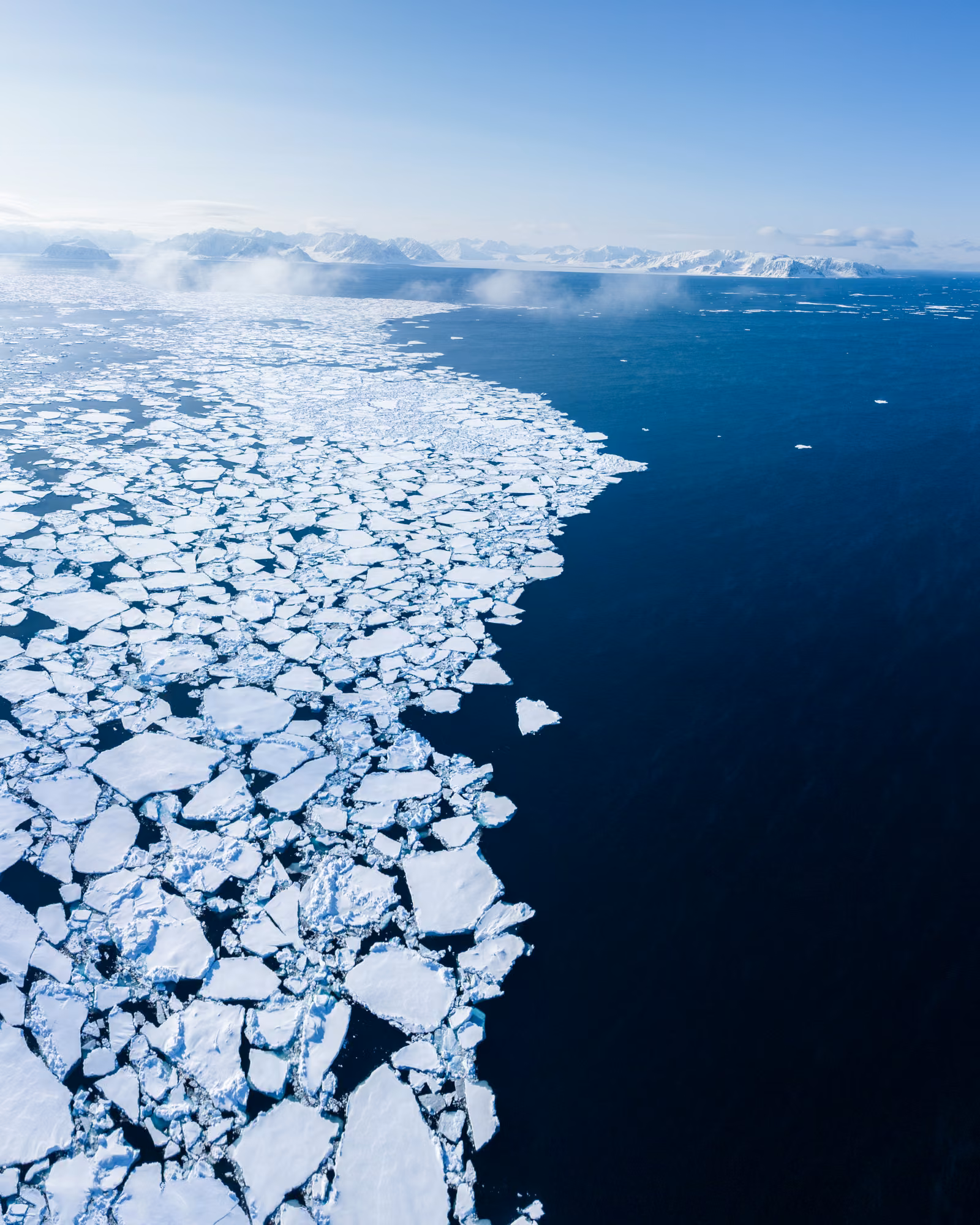 Sky, the ocean, Northwest coast, Svalbard