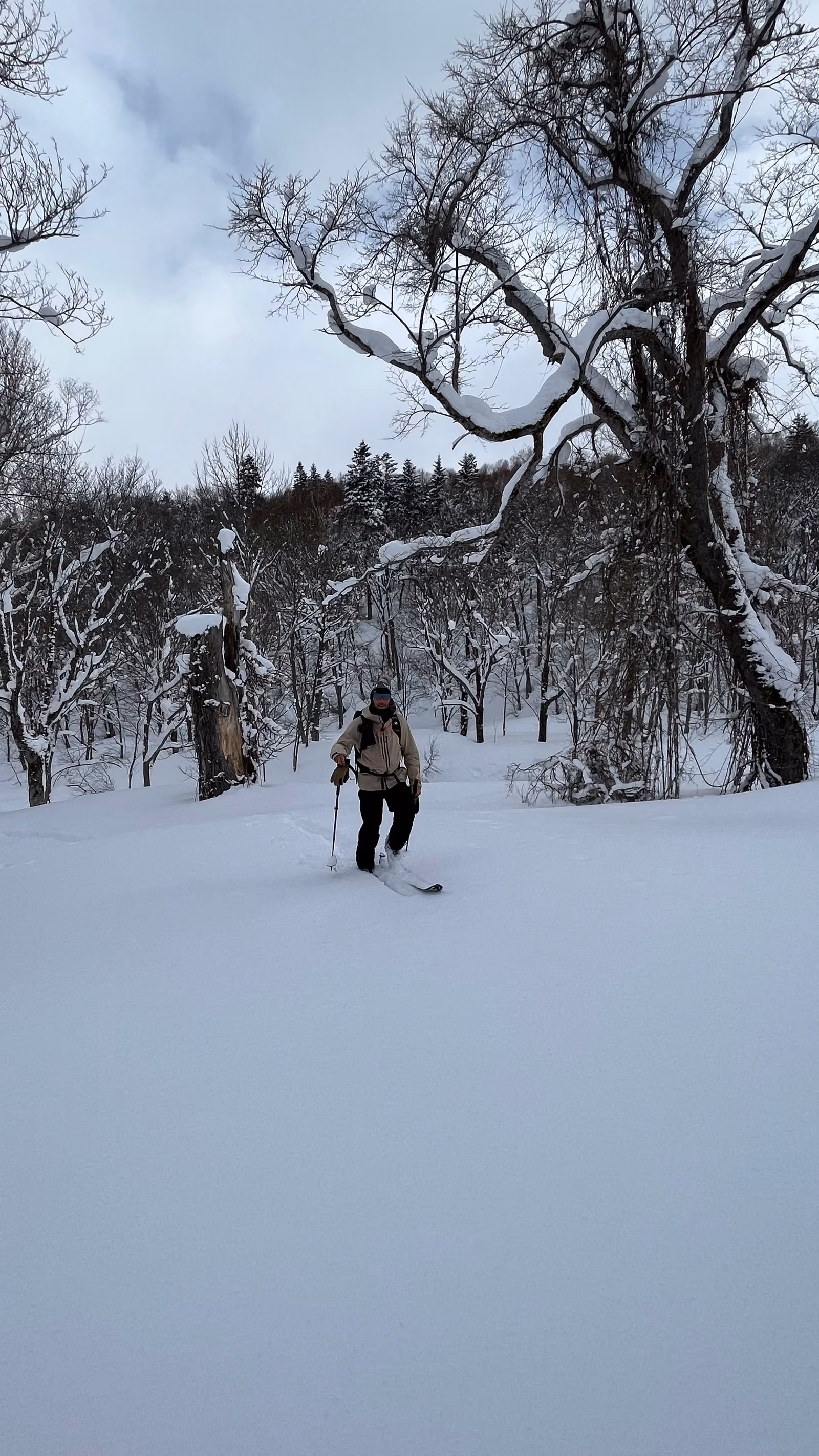 People with snow, ice, Hokkaido, Japan