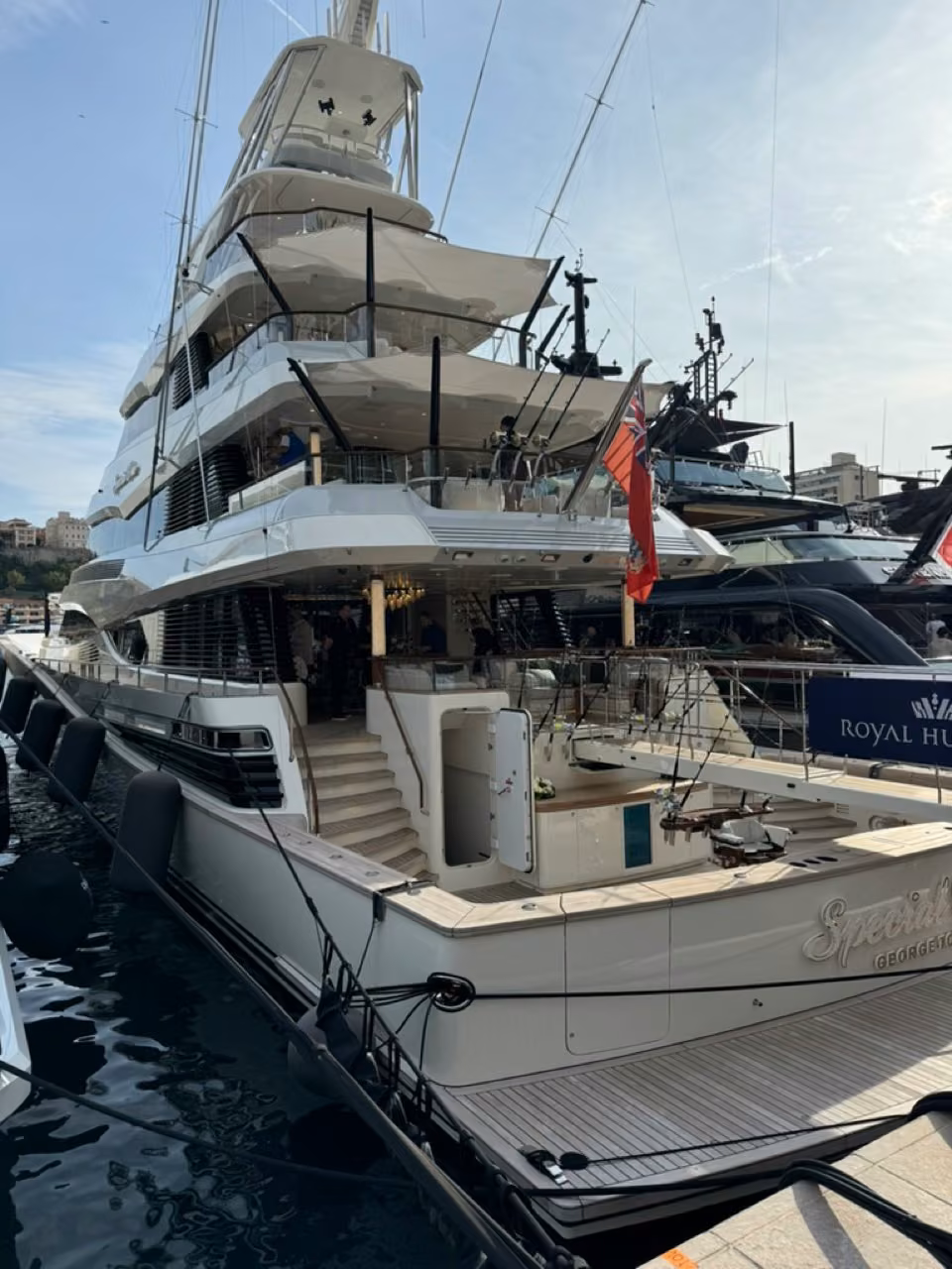 A boat, sky, Port Hercule, Monaco