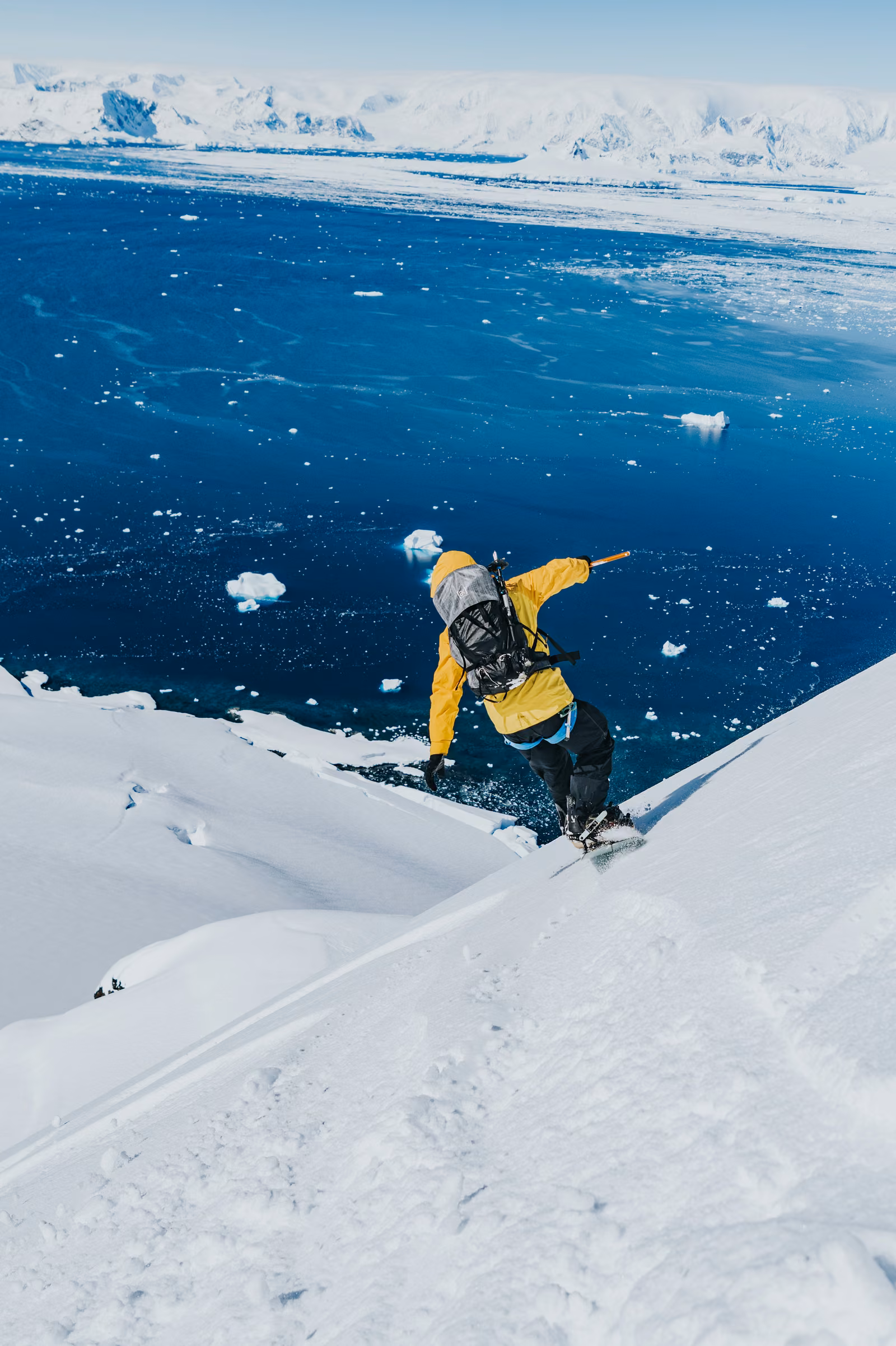 People with snow, ice, Antarctic Peninsula