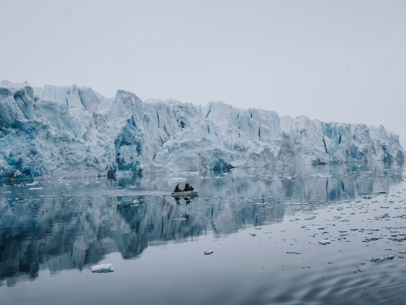 Ice, a glacier, West coast, Svalbard